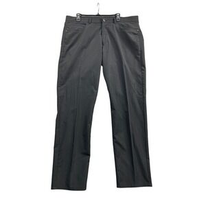 GH Bass Co Men's Black Flat Front Chino Pants Size 38x32 Golf Casual Classic Fit